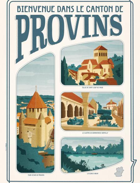 Affiche du canton de Provins