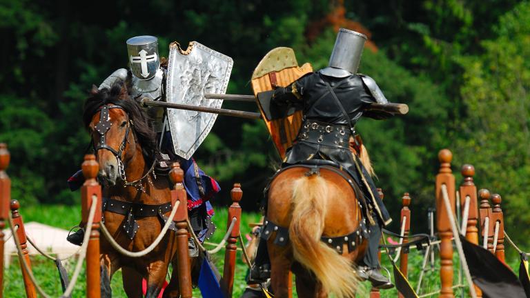 Chevaliers dans un tournoi médiéval