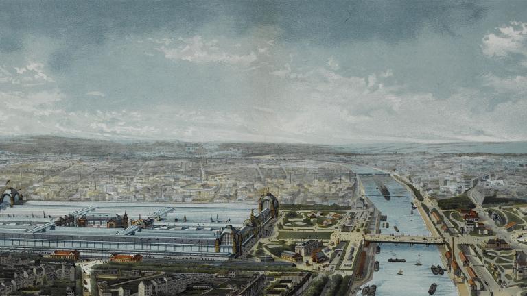 Vue de l'exposition universelle à Paris en 1878