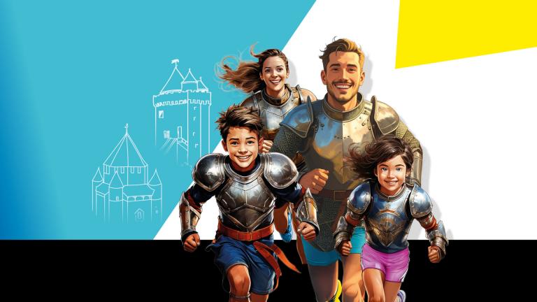 Affiche marathon médiéval en Seine-et-Marne