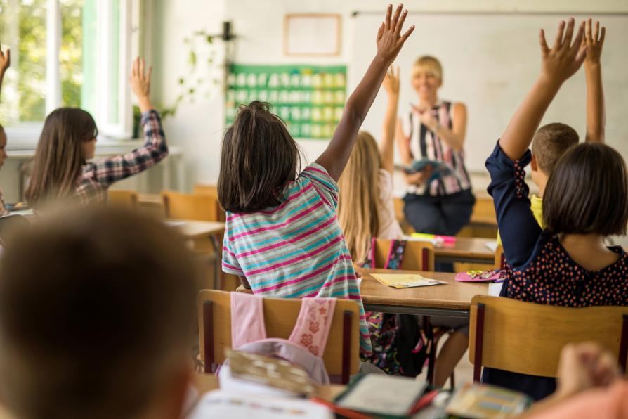 Une classe de collégiens